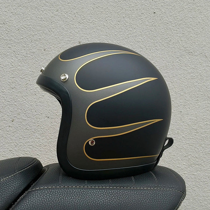 Casco de moto vintage, unisex, ligero, con certificaciones DOT y ECE.