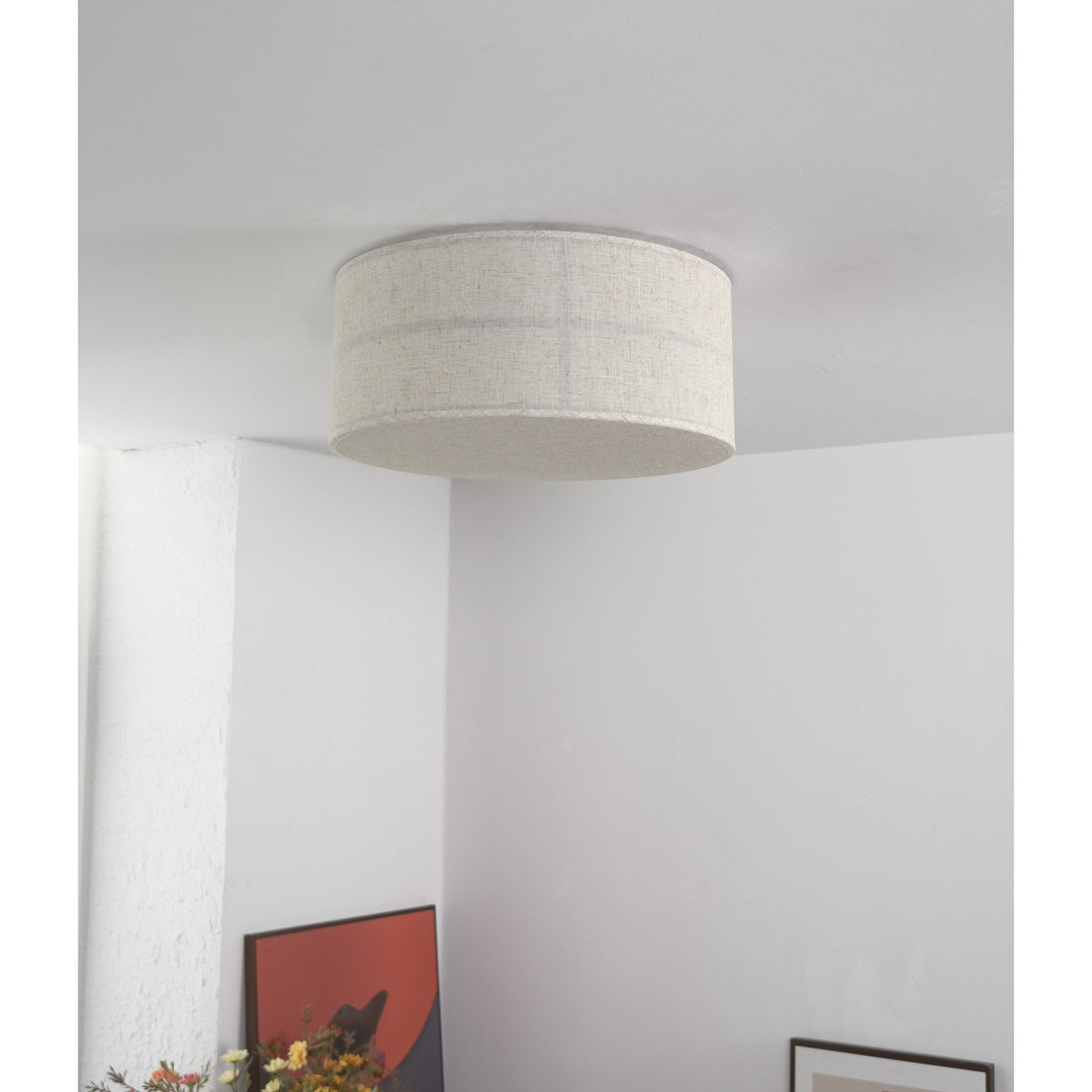 Techo empotrado: lámpara Hashira de lino, diseño minimalista y elegante para sala.