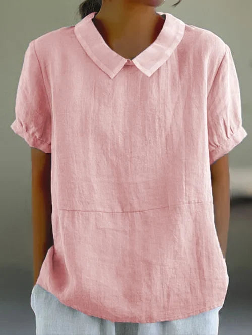 Blusa suelta de cuello alto para mujer, tejido fluido que ofrece máxima comodidad para un estilo casual chic.