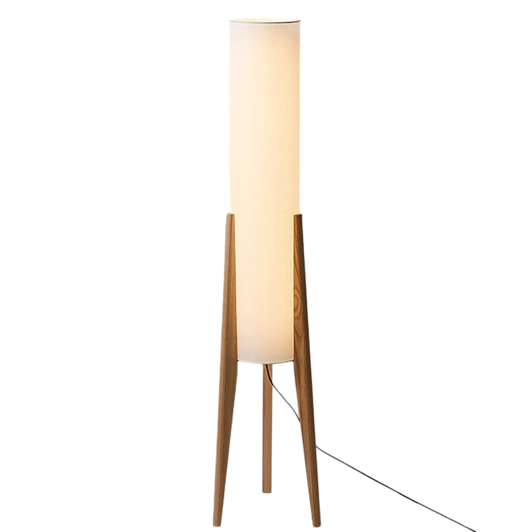 Lámpara de pie de madera sólida, iluminación LED para decoración interior, hogar acogedor, sala y dormitorio.