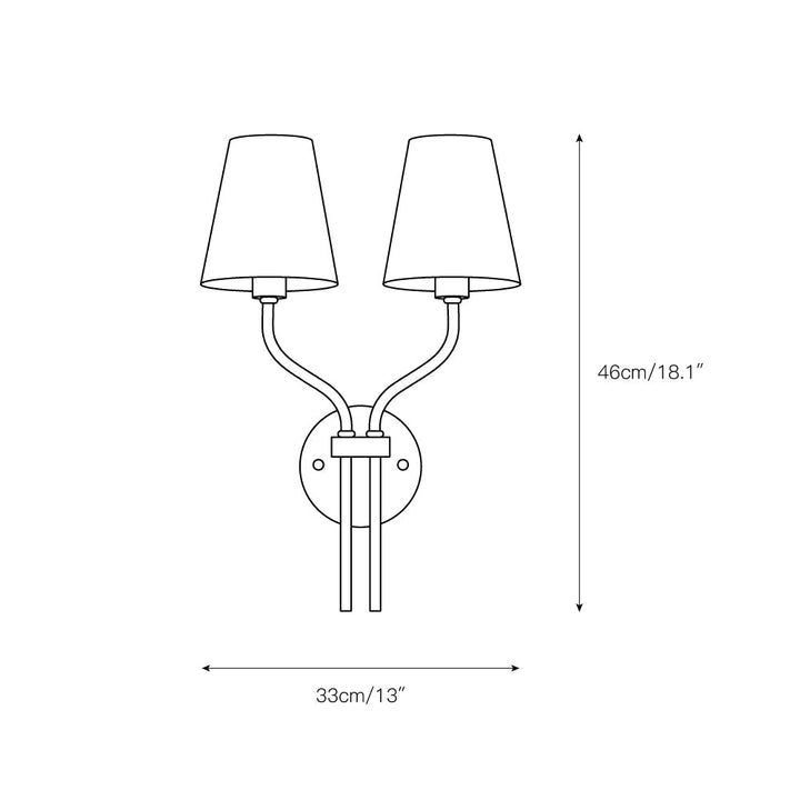 Lámpara de pared dorada doble de lujo, ideal para un look de hotel de alta gama en tu hogar.