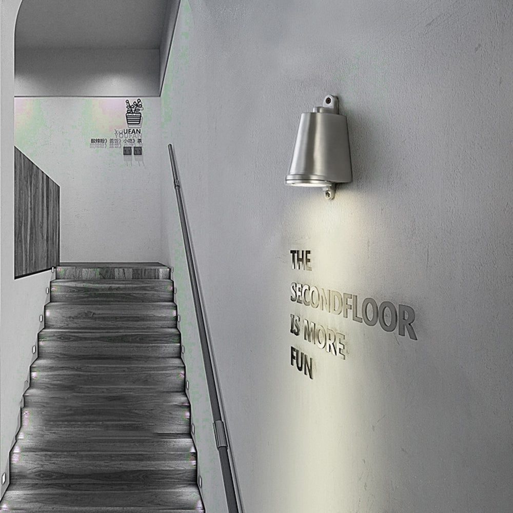 Campana industrial LED 3W, lámpara de pared exterior impermeable IP65 de aluminio.