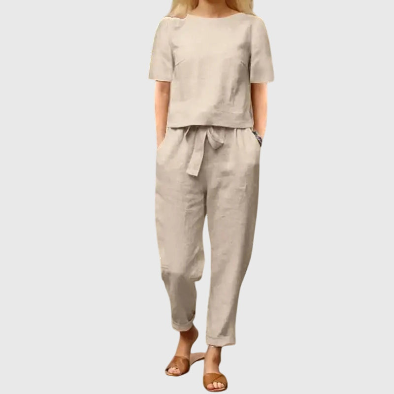Conjunto de verano para mujer, tallas grandes, cómodo y versátil, moda fluida para vacaciones.