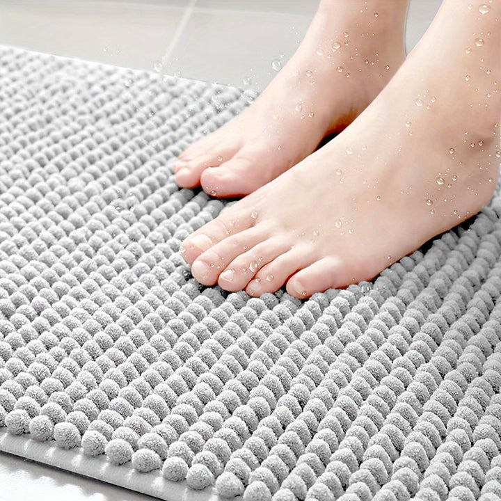 Alfombrilla antideslizante en L para ducha, 40x40x80 cm. Proporciona seguridad y evita caídas en el baño.