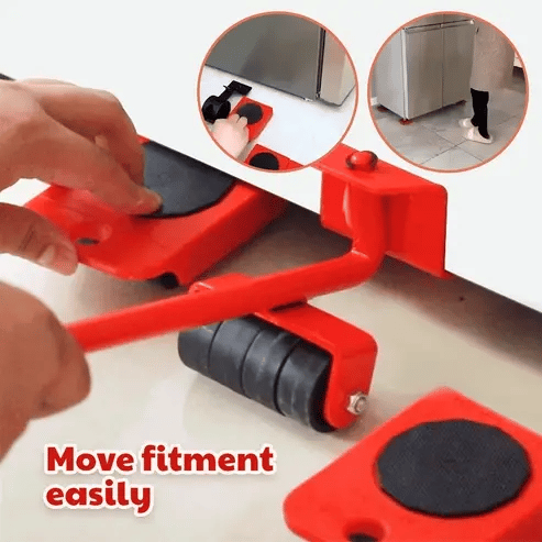 Juego de ruedas resistentes para transporte de muebles grandes. Herramienta esencial para la mudanza y limpieza del hogar.