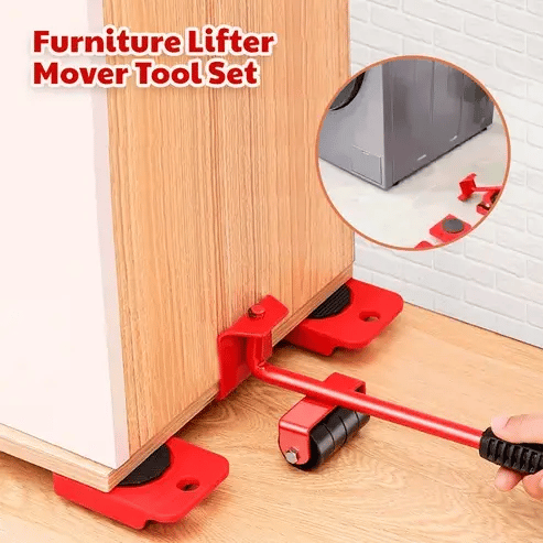 Kit de transporte para muebles del hogar. Permite mover fácilmente camas, armarios y otros objetos pesados sin rayar el suelo.