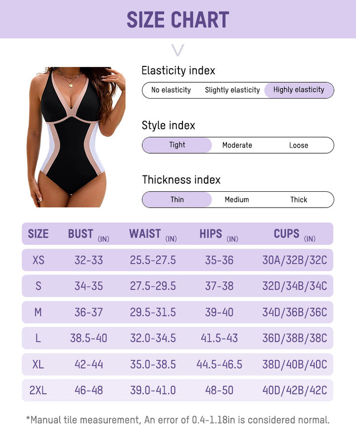 Traje de baño de mujer, moldeador, color bloque vibrante, perfecto para el verano.