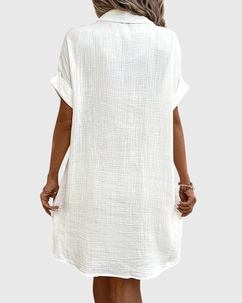 Vestido de verano cómodo y transpirable para mujer. Moda elegante y ligera, perfecto para primavera.