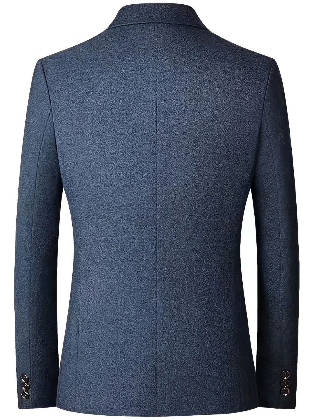 Blazer entallado azul para hombre, dos botones. Chaqueta elegante estilo formal y moda masculina slim fit.