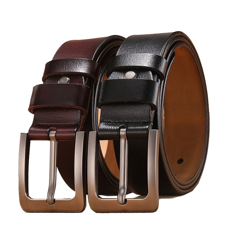 Accesorio de moda masculina: cinturón de cuero clásico y duradero para hombres. Estilo atemporal para vestir.