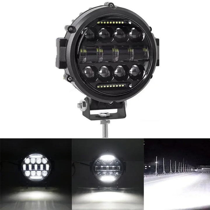 Luz de trabajo LED de aluminio duradera para todoterreno y vehículos. Proyector de largo alcance y visión nocturna.