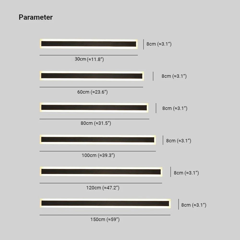 Diseño minimalista LED: lámpara lineal de pared exterior, ideal para un look limpio y moderno.