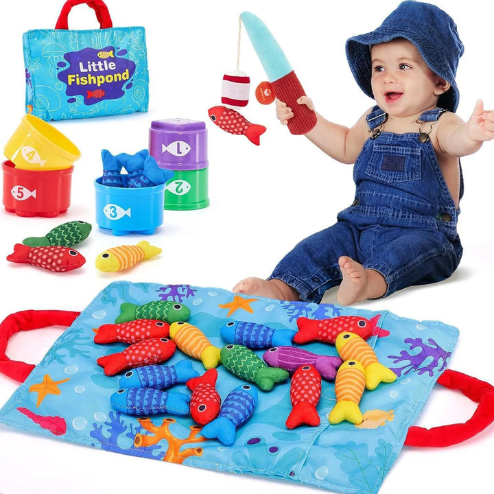 Juego de pesca magnético educativo para niños, mejora motricidad fina y coordinación. Juguete divertido.
