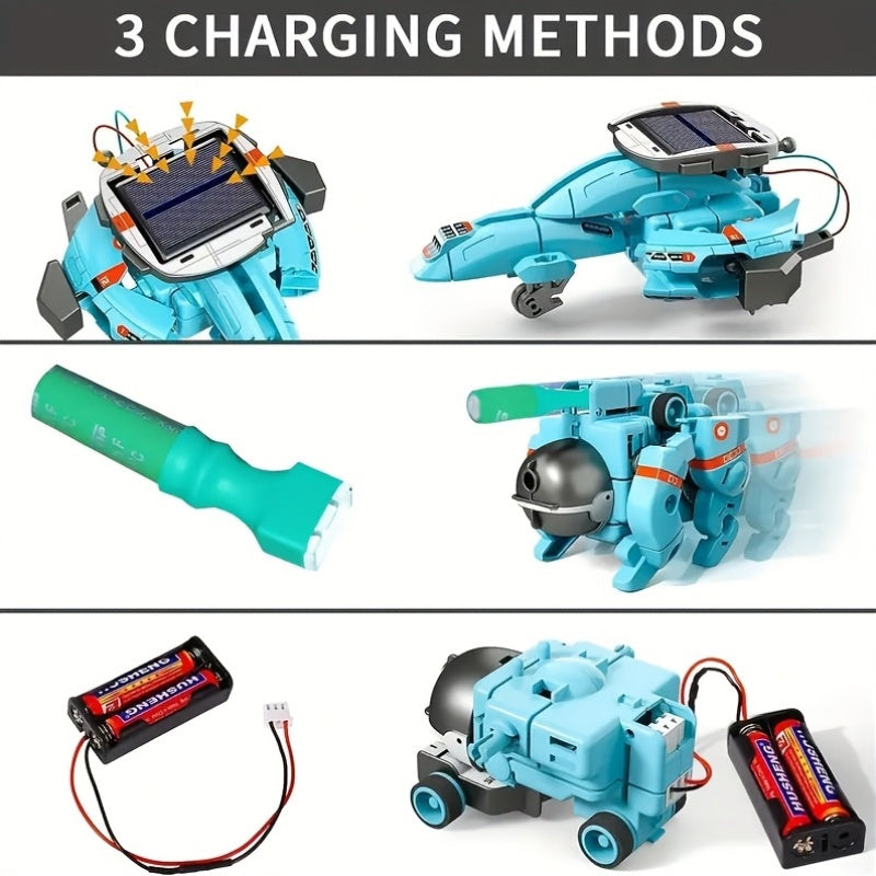 Robot solar 6 en 1. Juguete de construcción educativo para niños, kit STEM de ciencia y tecnología.