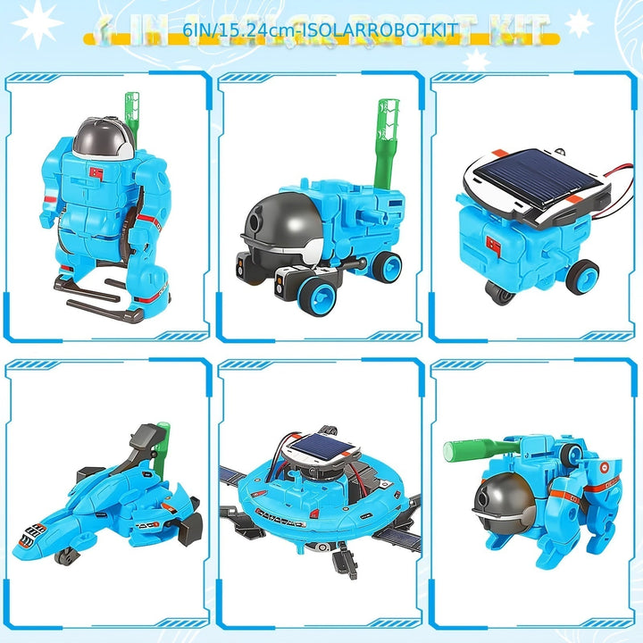 Regalo STEM: robot solar para niños. Kit educativo de ciencia que explora la energía renovable.