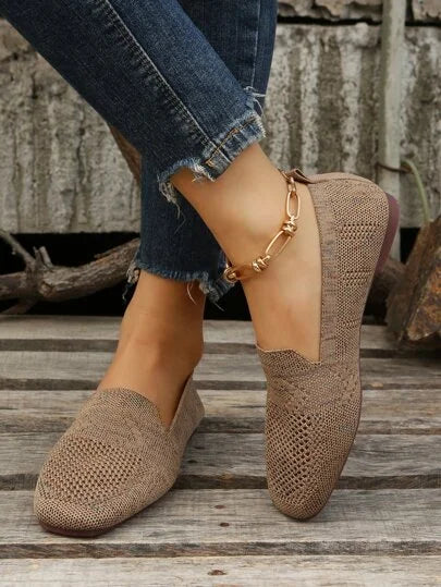Zapatillas de verano para mujer, tipo mocasín. Ligeras, transpirables y con soporte para pies delicados.