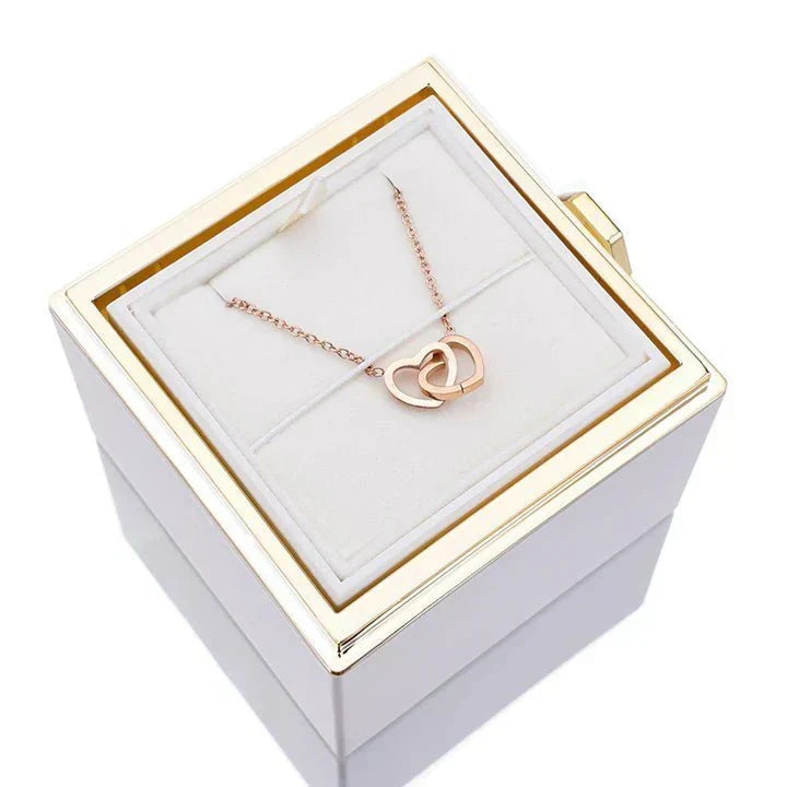 Joyería para damas: collar de amor personalizado en rosa eterna.