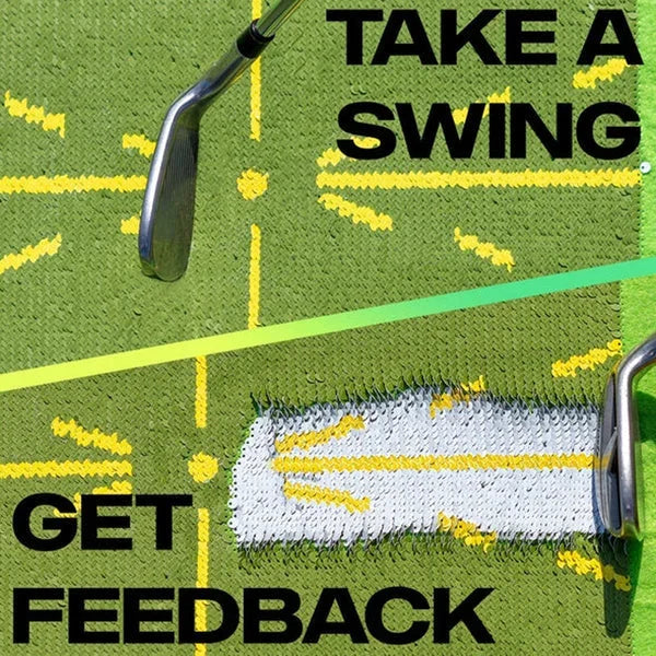 Alfombrilla de golf para detección de swing y análisis de golpe. Herramienta esencial para perfeccionar tu técnica.