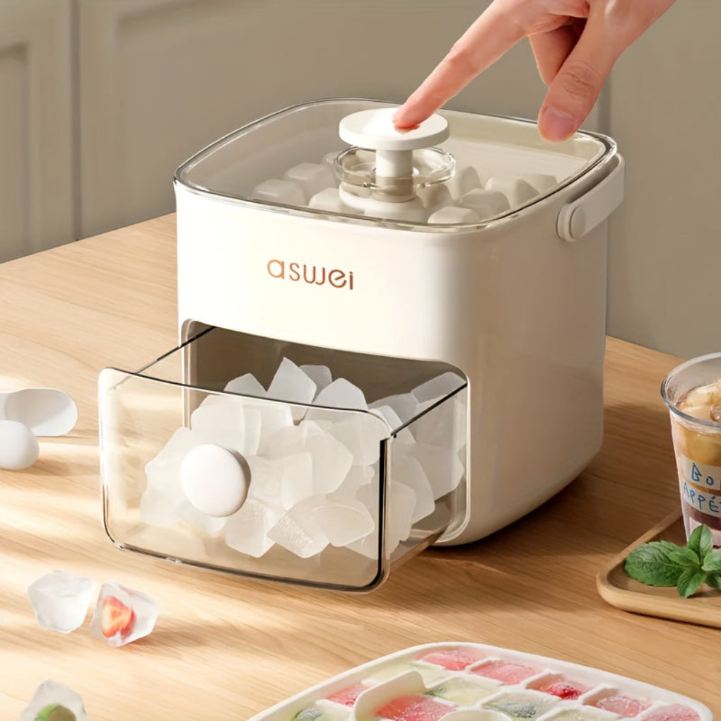 Máquina de hielo multifuncional para hogar y fiestas, produce cubitos y bolas de hielo rápidamente.