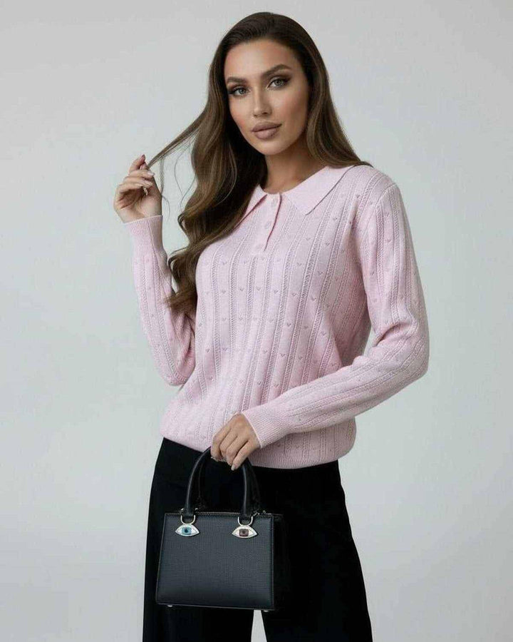 Suéter de punto suave para mujer, blanco, manga larga, ideal para confort y estilo casual.