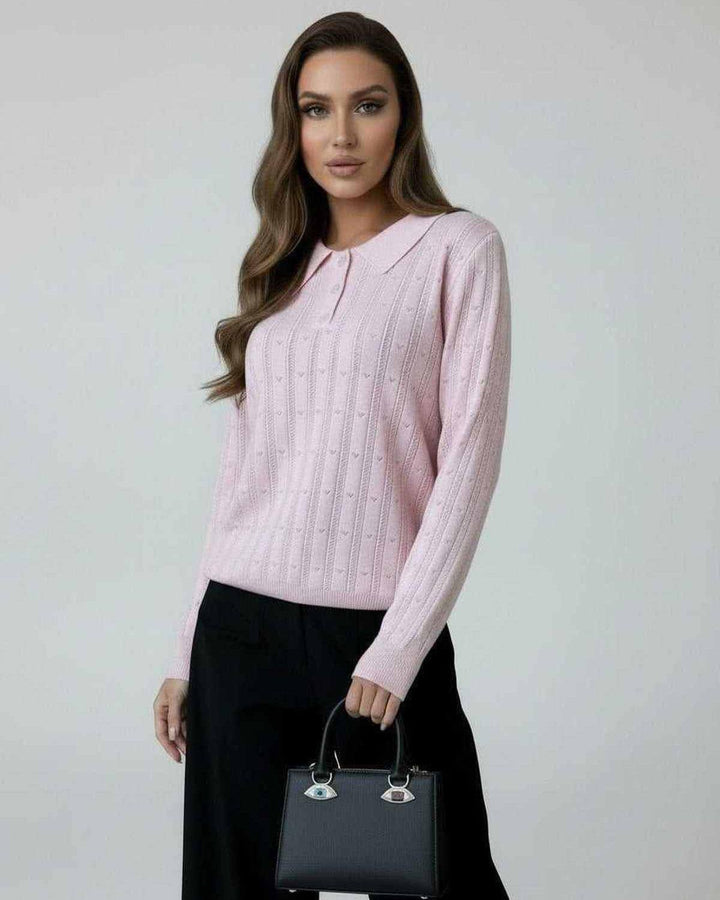 Suéter blanco de punto para mujeres con manga larga, diseño elegante y confortable para cualquier ocasión.