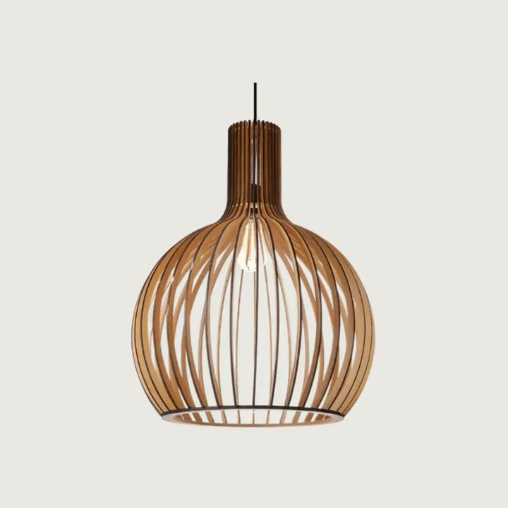Lámpara de madera ajustable, estilo nórdico escandinavo, ideal como iluminación de techo moderna para tu hogar.