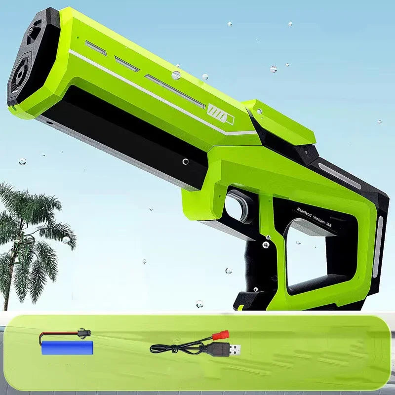 Pistola de agua eléctrica recargable, diversión sin fin para el verano en familia y amigos.
