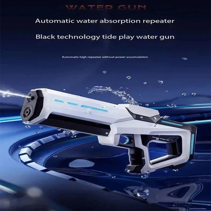Dos pistolas de agua eléctricas automáticas para niños y adultos, listas para el verano.