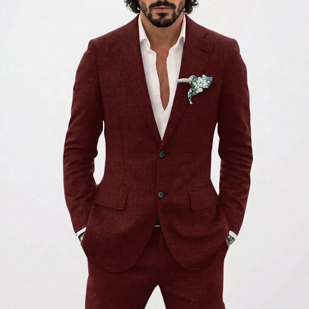 Traje de lino verde menta para hombre, perfecto para la elegancia de verano. Look casual formal y fresco.