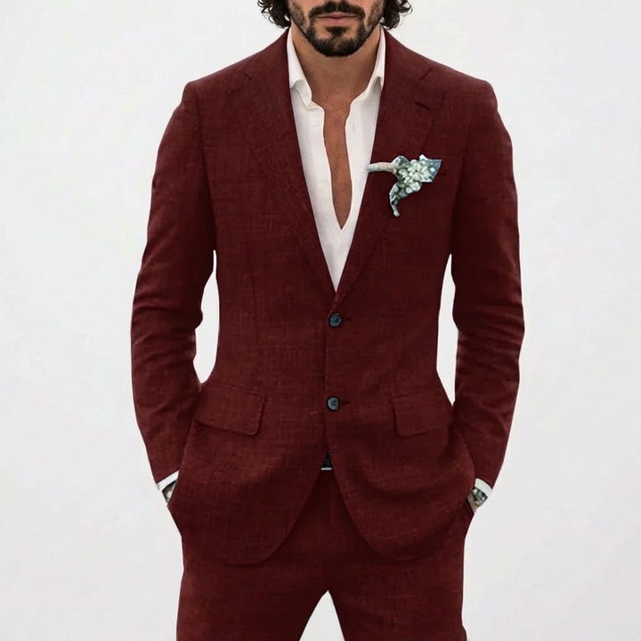 Traje de lino verde menta para hombre, perfecto para la elegancia de verano. Look casual formal y fresco.