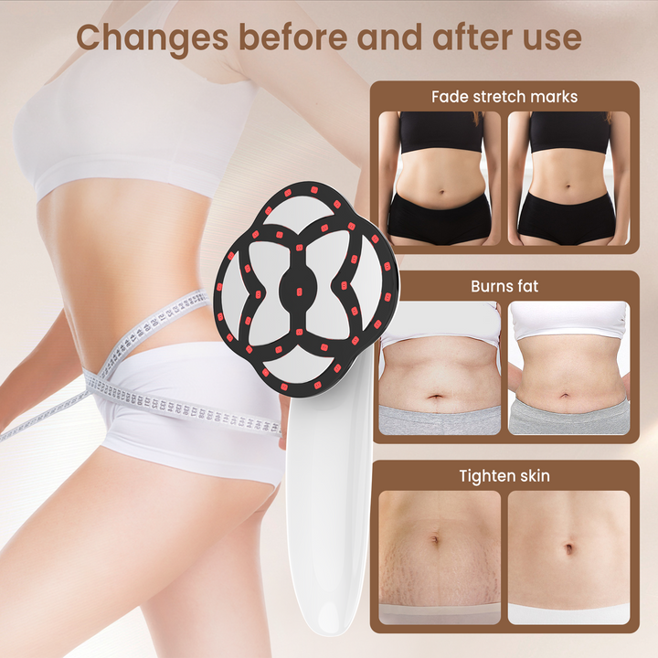 Masajeador de mano con funciones EMS y calor infrarrojo, ideal para alivio muscular y bienestar general.