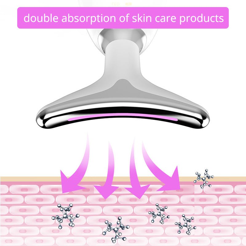 Masajeador unisex facial y cuello, terapia luz roja y EMS para rejuvenecimiento, lifting y antiarrugas.