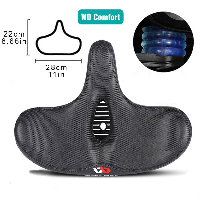 Sillín de bicicleta diseñado para el confort, con soporte y acolchado de alta calidad.