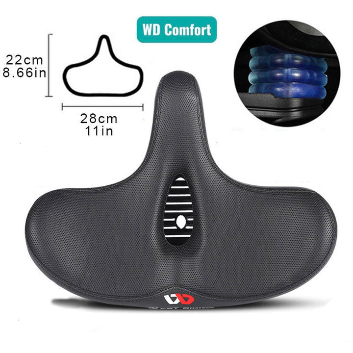 Sillín de bicicleta diseñado para el confort, con soporte y acolchado de alta calidad.