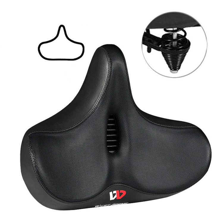 Sillín de bicicleta de confort superior, diseño ergonómico para ciclistas exigentes.