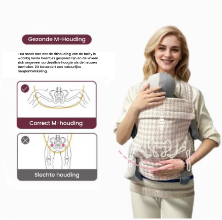 Portabebés cómodo y ergonómico de algodón para recién nacidos, ideal para pasear con tranquilidad.