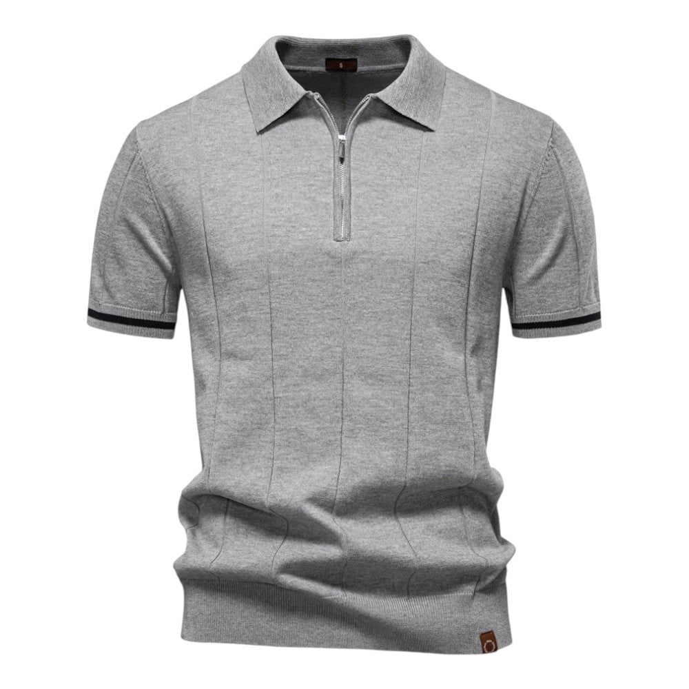 Polo casual de moda masculina, punto transpirable y manga corta. Versátil para cualquier ocasión.