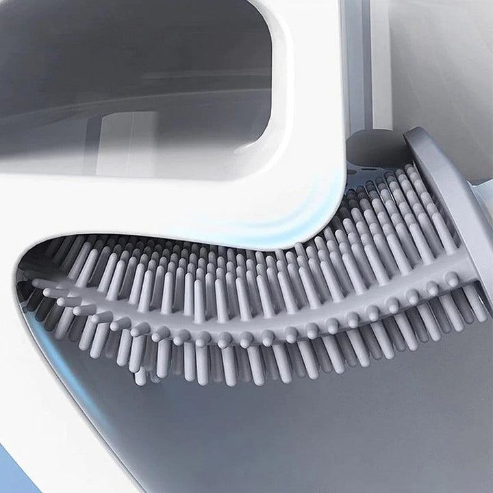 Escobilla flexible para inodoro que asegura higiene máxima y limpieza profunda en todos los rincones del baño.