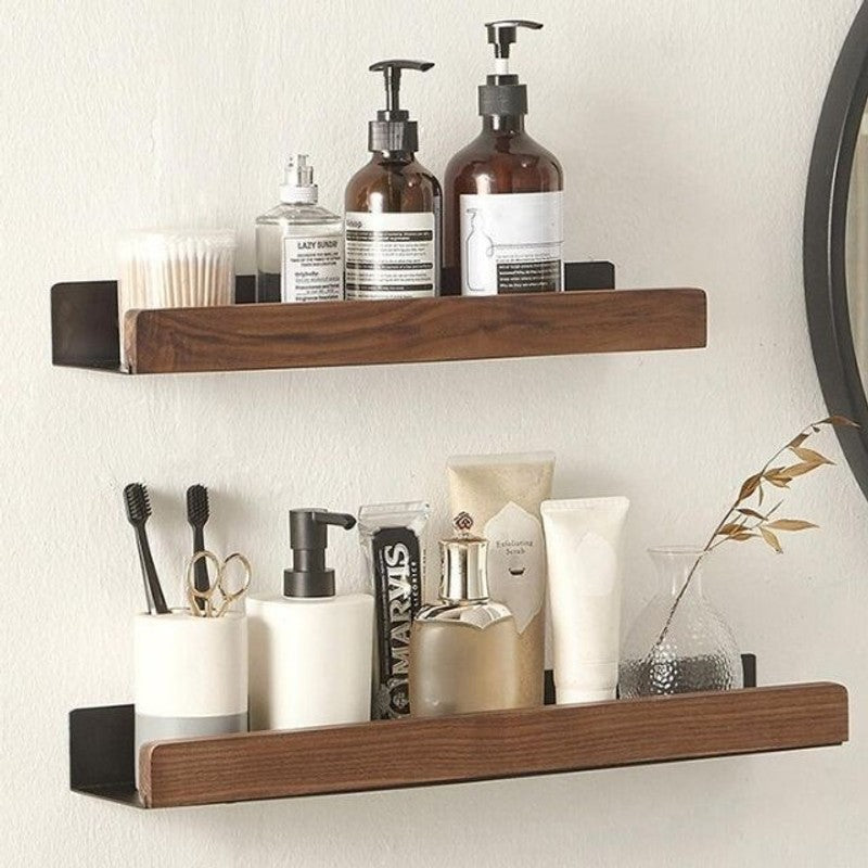 Organizador de baño minimalista de pared, diseño moderno. Ideal para almacenamiento y decoración funcional.