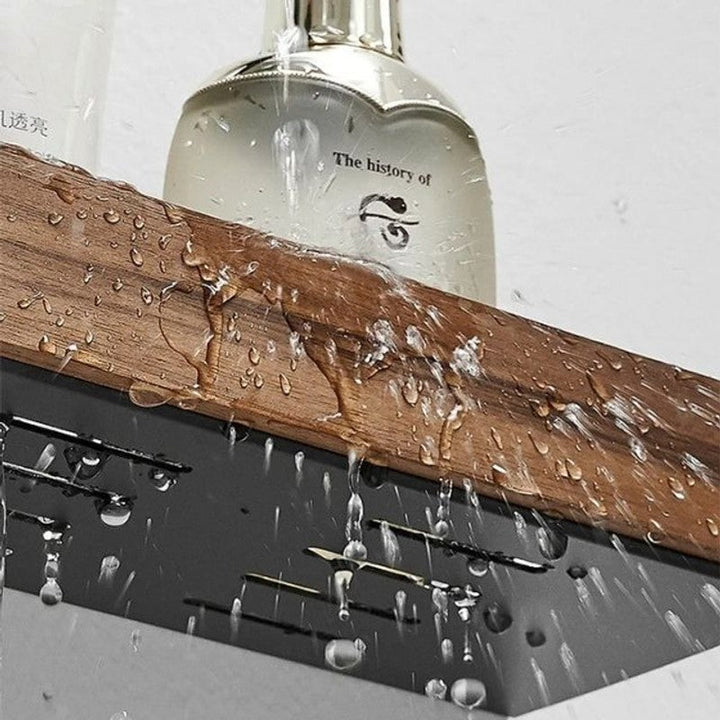 Estante flotante de pared para baño, estilo minimalista moderno. Optimiza el espacio y organiza tus productos.