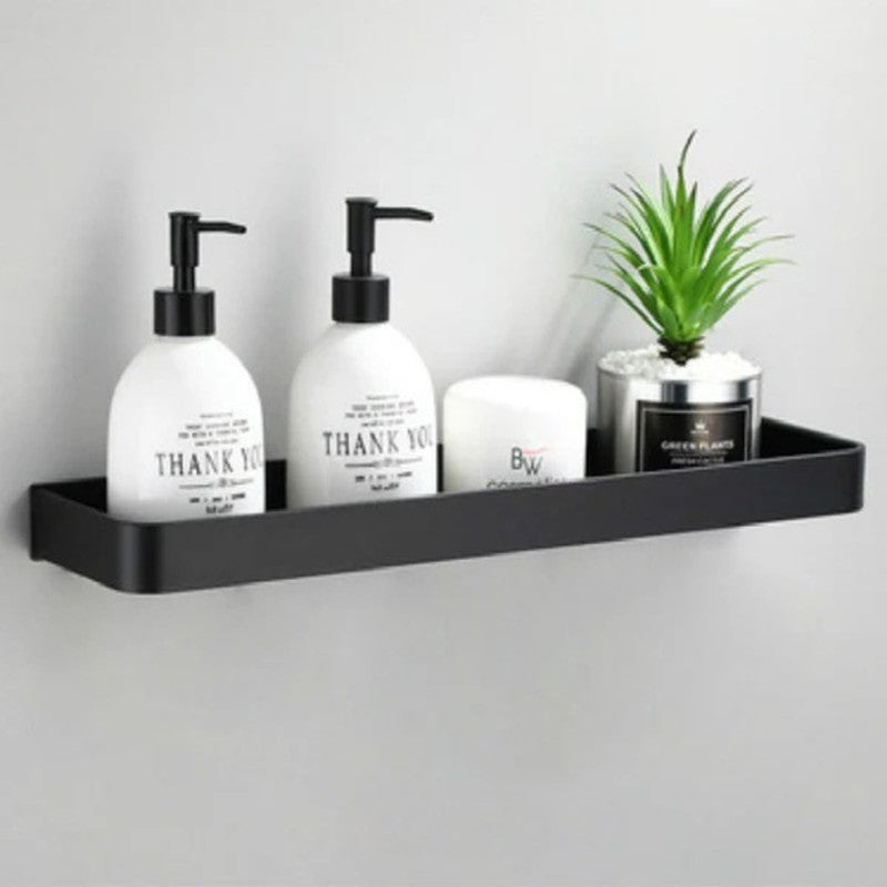 Estante de baño adhesivo moderno para pared, organizador sin taladrar para artículos de ducha.