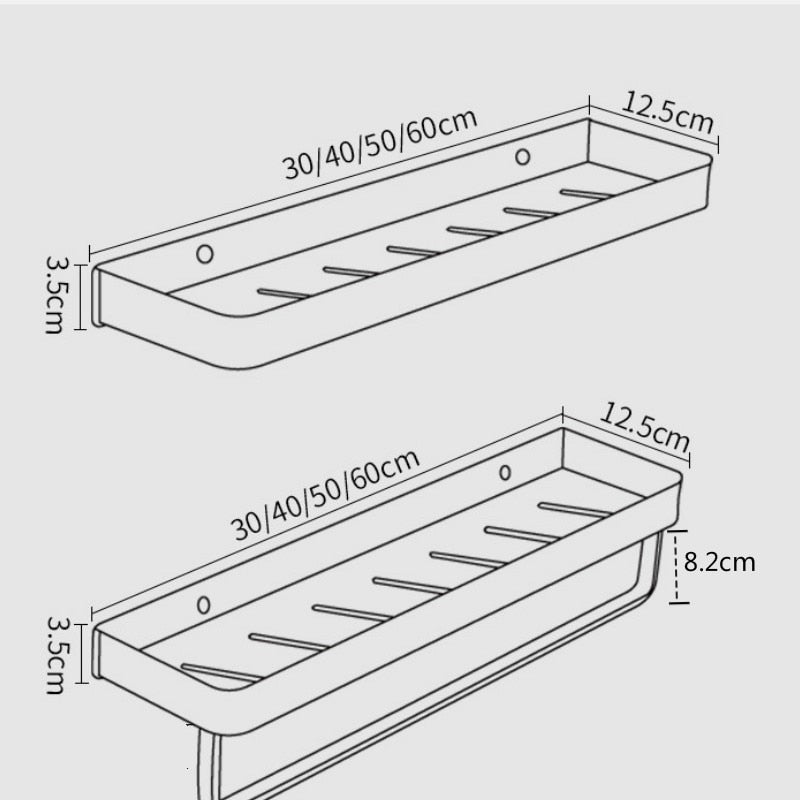 Solución de almacenamiento para baño, estante adhesivo moderno sin taladro, organiza tus accesorios de ducha.