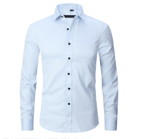 Camisa hombre de moda, elástica, sin arrugas, transpirable, elegante y cómoda para cualquier ocasión.