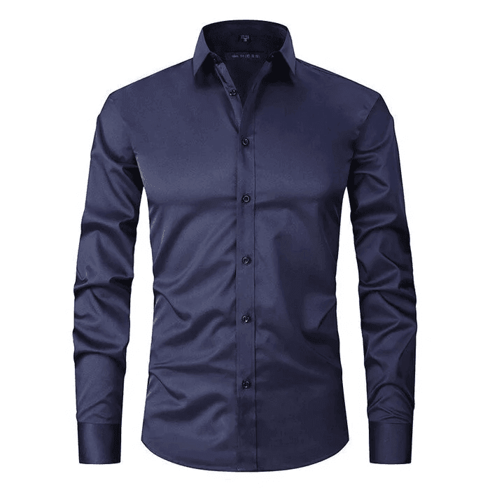 Camisa hombre versátil, casual y formal, elástica, sin arrugas, cómoda para cualquier ocasión, moda actual.