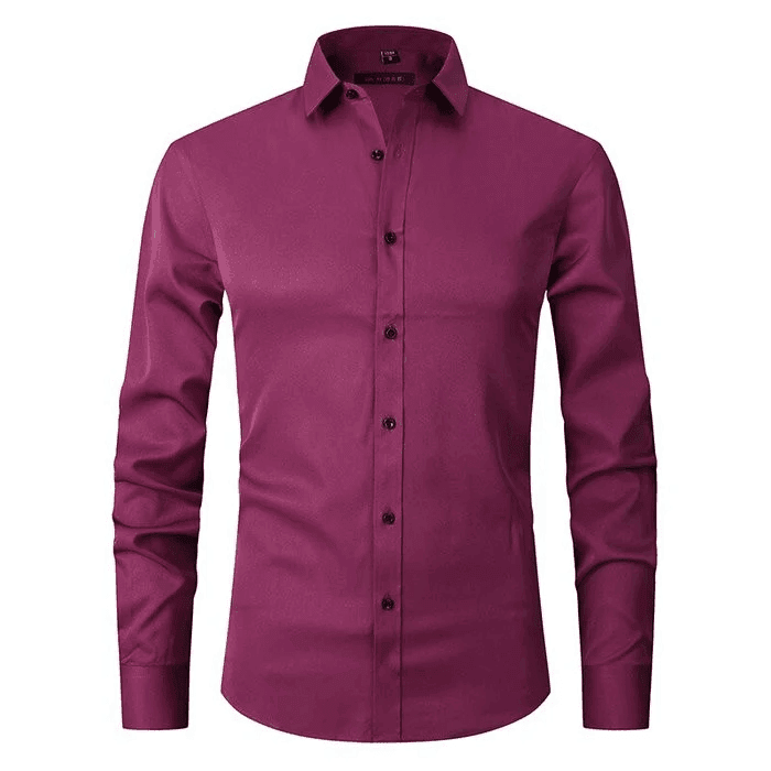 Camisa casual elegante para hombre, estilo moderno, ideal para verano, tejido elástico y transpirable.