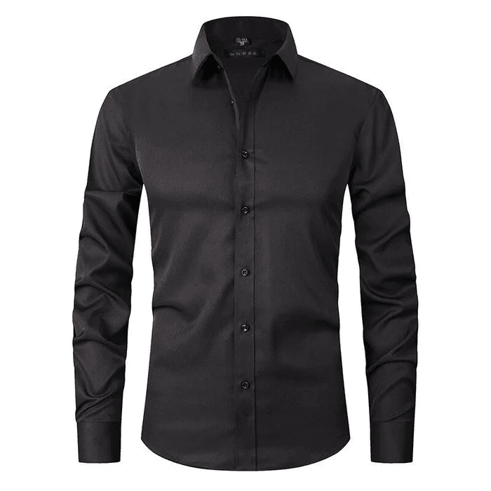 Camisa hombre sin arrugas, elástica y cómoda, perfecta para viajes o días largos, estilo moderno.