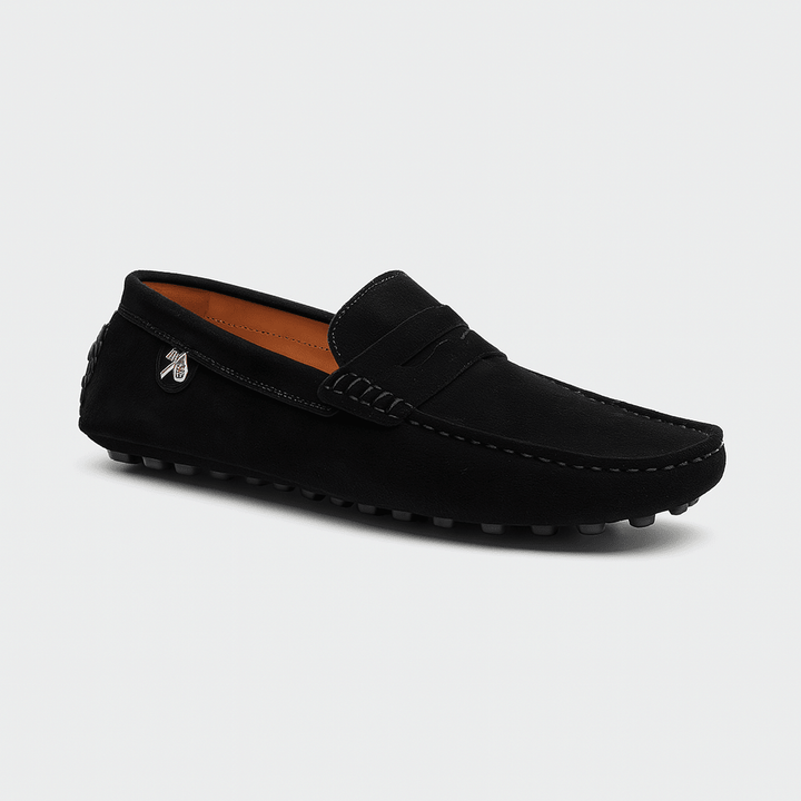 Mocasines de ante casuales para hombre, estilo elegante y confort sin cordones. Ideales para el verano.