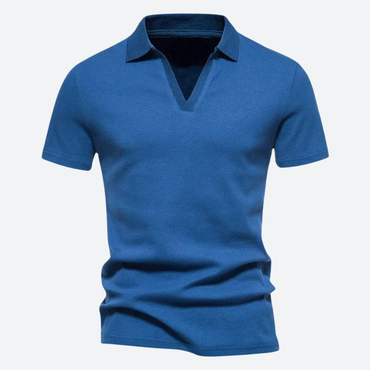 Polo casual para hombre de manga corta, ajuste cómodo y estilo moderno. Ideal para ropa informal de verano.
