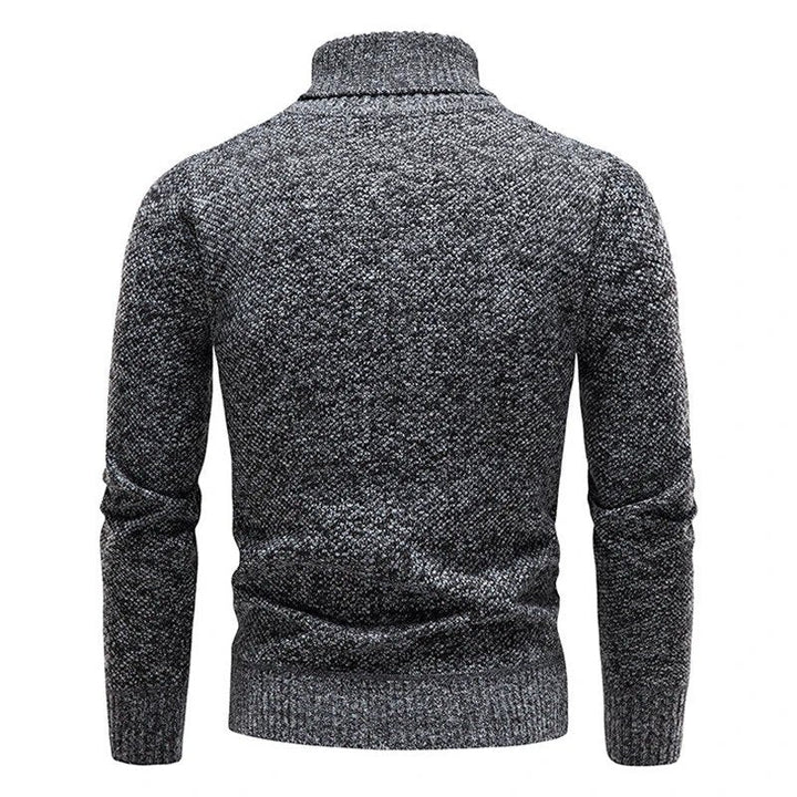 Suéter de hombre cuello alto, estilo elegante para ropa de invierno, versátil casual y formal.