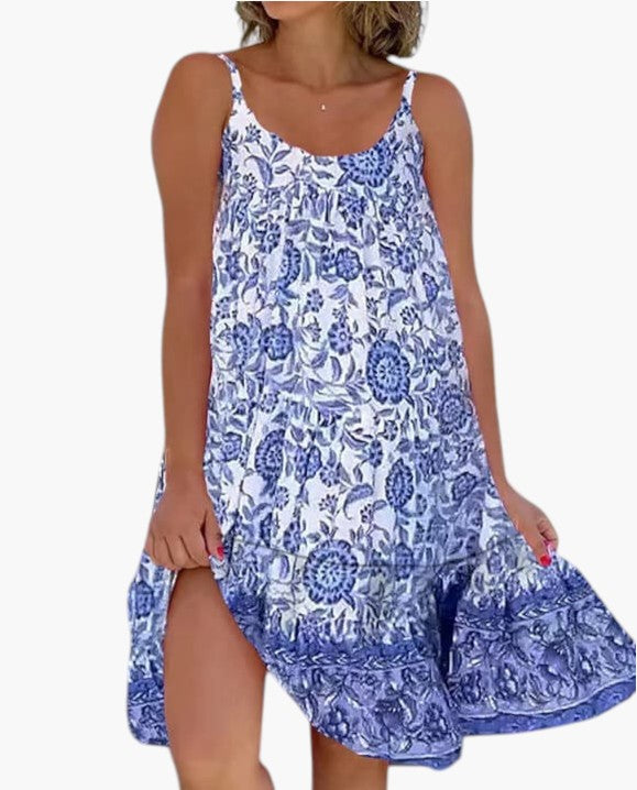 Vestido estampado casual para mujer, ligero y cómodo. Ideal para playa, piscina o tardes de verano.